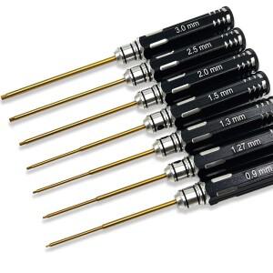 RC 헬리콥터 드론 항공기 모델 수리 육각형 1.5/2.0/2.5/3.0mm 비행기 용 드라이버 티타늄 도금 도구 세트