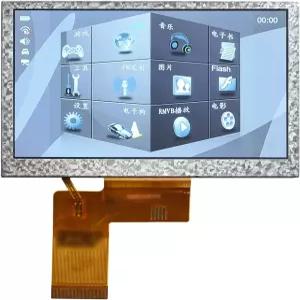 4.3인치 5인치 40핀 LCD 화면 교체 24비트 RGB 480x272 또는 800x480 해상도 - 차량 내비게이션 산업용