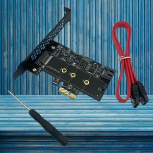 PCI E 익스프레스 확장 카드 1X to SATA3.0 M2 컨트롤러 SATA 어댑터 ASM1061 칩 NGFF B-Key 추가 6Gbps