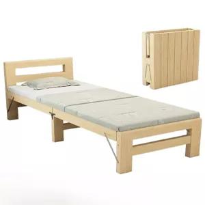 접이식 침대 원목 간이 프레임 베드 사무실 더블 폴딩 다용도 보조 테이블