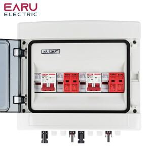 번개 보호 태양광 PV 결합기 상자, 2 입력 출력 DC 500V 15A 퓨즈 MCB SPD HT 방수 IP65 12Way