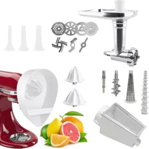 대체 3in1 과일 및 채소 스트레이너 부착 세트 - 식품 그라인더 KN12AP 시트러스 착즙기 팩 포함 모든