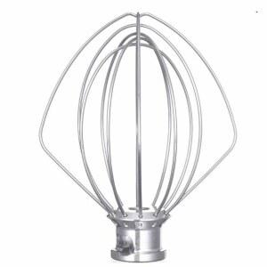 교체용 4.8리터 틸트 헤드 6와이어 채찍, Kitchenaid 믹서와 호환: K45SS, KSM75, KSM95, KSM150PS, KSM152PS 및 KSM155GB (스테인리스 스틸, K45WWW)