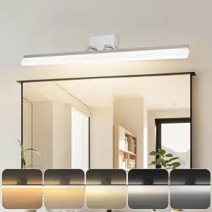 HUMHOLD 36인치 욕실 배니티 라이트 5CCT LED 모던 조명기구 오버 미러 디밍 가능한 36W 2700K-5000K