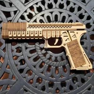 키덜트 총모형 우드 목재 리볼버 피규어 DIY 조립 모델건 컬렉션 취미용품