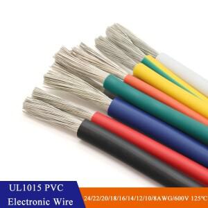 2510M UL1015 다중 연선 전선 24 22 20 18 16 14 12 10 8 AWG PVC 램프 조명 주석 도금 구리 케이블 DIY 라