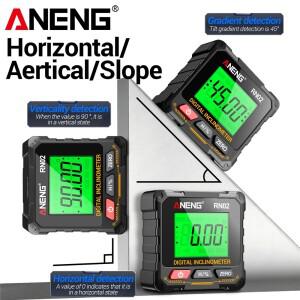 레이저 디지털 경사계 각도계 360 ° 마그네스 프로트랙터 0.05 목공 도구 ANENG RN01RN02RN03용 정밀도 레