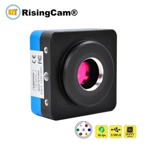 Rising Cam 다채로운 디지털 USB 산업용 기계 비전 현미경 카메라  외부 트리거 포함  1.5MP imx273  USB3.