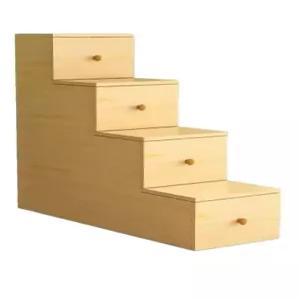 원목 계단 서랍장 침대 조립식 기숙사 와이드서랍 회사 도색되지 빈티지 나무서랍장 수납