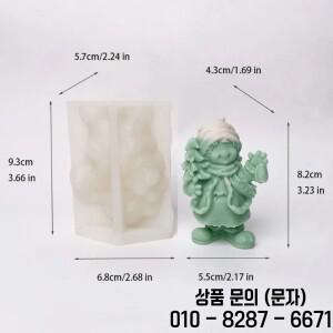 웃는 산타 촛불 실리콘 몰드 3D 눈사람 크리스마스 트리 공예 석고 송진 비누 선물