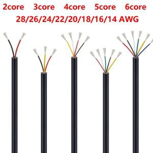 외장 와이어 케이블 전자 오디오 검정색 18 20 22 24 26 28 AWG LED 스트립 바 자동차 주석 도금 구리 연장