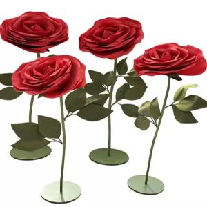 자이언트 장미 플라워 대형 포토존 장식 세트 웨딩 자이언트플라워 레드 가짜 양귀비