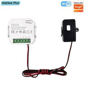 스마트 WiFi 디지털 에너지 미터 80A (CT 클램프 센서 포함) 앱 실시간 모니터링 전력 소비량 AC100-240V