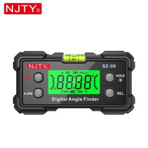 NJTY 디지털 각도기 백라이트 플립 스크린 자석 경사계 절대 REL 모드 측정 도구