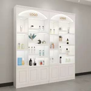 네일아트 진열장 화장품 매니큐어 향수 선반 진열대 스타일 조명 서랍장 너비 수납장 캐비닛