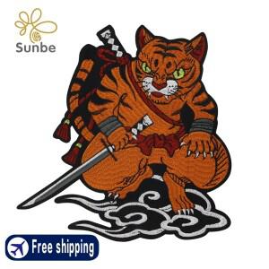호랑이 전사 자수 패치 다리미 부착 조끼 후드티 재킷용 수리