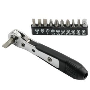 좁은 미니 소형 소형 공간 간격용 드라이버 L자형 미니 소형 36톱니 래칫 양방향 직각 회전