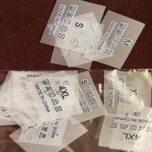 열전사 의류 사이즈 라벨 (산) 흑백 코이시키 범용 테이프 다림질 세탁