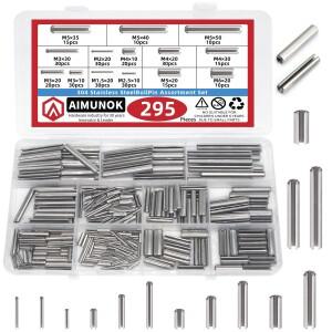 AIMUNOK 295피스 롤 핀 세트 | 304 스테인레스 스틸 녹 방지  크기의 해양 자동차 수리용 모음 정리된 보관