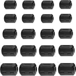 20PCS 클립온 노이즈 필터 VSKEY 간섭 방지 고주파 페라이트 코어 초크 억제기 3.5mm 직경