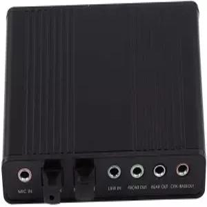 5.1 SPDIF가 포함된 USB 오디오 사운드 카드 PC 노트북 외장 어댑터 48/44 KHz 링 속도 지원 검은색