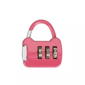 보안용품 사물함 서랍장 미니 다이얼 자물쇠 3단 번호키 핑크