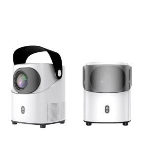 WiFi 및 Bluetooth 네이티브 1080p가 지원되는 Unitedtime 4K 12000 루멘 휴대용 통합 접이식 브래킷 홈 시어터 지원 HD USB PC TV 박스 Android Phone