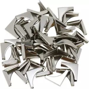 세미톨 메탈 북 코너 50개 0.86 x0.86 홈 삼각형 앨범 노트북 프로텍터 메뉴 폴더 책용 작은 실버