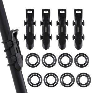 낚싯대용 마그네틱 후크 키퍼, [4Pcs] 고무 고리 2개 크기의 빠른 설치 낚시 미끼 홀더, 플라이 태클 및 낚싯대 보관용 루어 키퍼