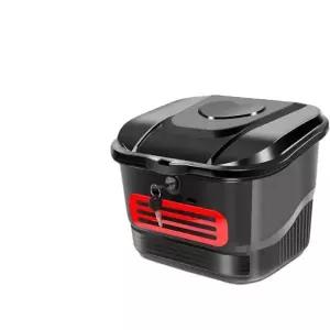 프리미엄 전기 자전거 짐받이 잠금 배터리 가방 바구니 확대형 뚜껑 블랙 레드