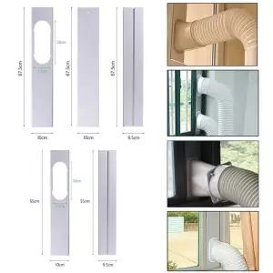 휴대용 에어컨 창 벤트 키트 조절 가능한 슬라이드 배기 호스용 플레이트 액세서리