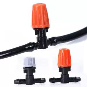 조정 가능한 정원 급수 미스트 노즐 플라스틱 4/7mm 티 커넥터 온실 냉각 분무기 용 물방울 관개