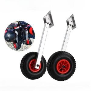 2피스 풍선 보트 출시 휠 300KG 무게 부하 용량 알루미늄 프레임 25CM 직경 고무 타이어 선박 이동 도구