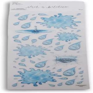 제작 스크랩북 사진 앨범 장식용 물방울 스티커 - 57개