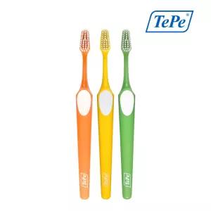 TePe 테페 덴잇 스웨덴 슈프림 일반헤드/이중미세모 스웨덴 치과용 교정용 칫솔 3개입(색상랜덤)