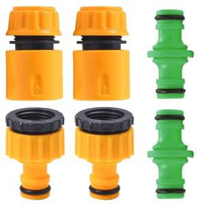 6개 ABS 정원용 퀵 호스 커넥터 12인치 이중 수컷 커플링 조인트 어댑터 연장 세트 파이프 튜브용)