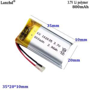 3.7V 폴리머 리튬 배터리 102035 800mAh 블루투스 미용 기기 포인트 리딩 펜 블랙박스