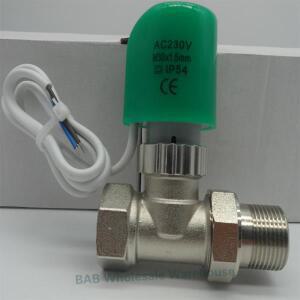 바닥 난방 시스템용 황동 온도 조절 라디에이터 밸브, 230V, 평상시 열림, 닫힘, 전기 열 액추에이터