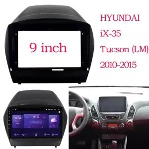 현대 투싼 IX35 2010-15 용 자동차 라디오 프레임 DVD MP5 플레이어 설치 패널 서라운드 대시 트림 키트