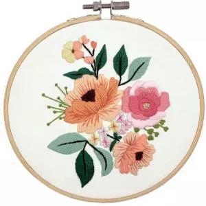 더치 스티치 브라더스 야생화 자수 스타터 키트 패턴 및 지침 있는 옷이 스탬프 6인치 후프