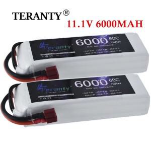 3S 11.1V 리포 배터리 6000mAh 60C 드론 RC 자동차 헬리콥터 쿼드콥터 탱크 보트 트러기용 XT60 T EC5 포함