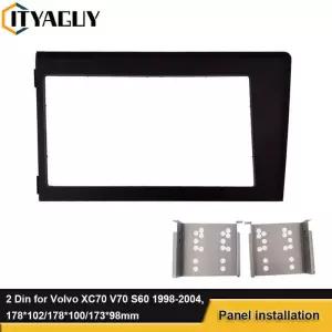 2Din 자동차 라디오 CD DVD GPS 스테레오 패널 대시 마운트 트림 키트 인터페이스 프레임 근막 볼보 XC70