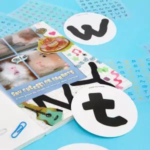 Madeby 메이드바이 빅알파벳 알파벳스티커 한글스티커 대문자 소문자 자음 모음