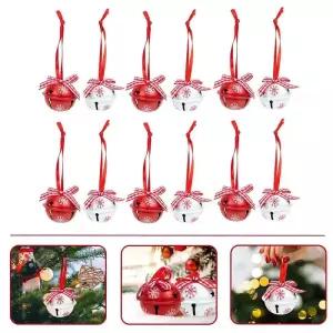 크리스마스 눈송이 종 다리미 빨간 과일 장식 펜던트 십자선 가구 금속 큰 12 개 4cm 악기 칼림바 마림바