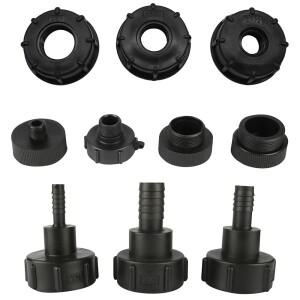 12 34 1 1.25 1.5 2 인터페이스 IBC 탱크 어댑터 두꺼운 플라스틱 탭 커넥터 홈 가든 워터 용 물 피팅 1Pc