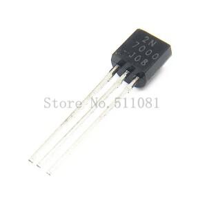 N채널 MOSFET TO-92  및 ROHS 20PCs-50PCs 2N7000