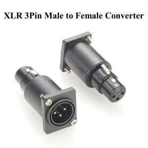 D시리즈 XLR 3Pin DMX 512 남성-여성 변환기 섀시 플랜지 패널 마운트 피드스루 어댑터 호환 Neutrik NA3MD