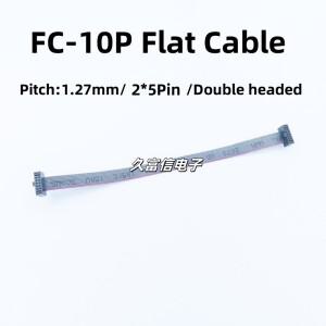 FC-10P 플랫 데이터 연결 케이블 JTAG 다운로드 그레이 리본 IDC 1.27mm 피치 2x5 핀 10 cm 20 30 1개