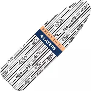 다림질 보드 커버 및 패드 초두꺼운 헤비 듀티 패딩 4겹 논스틱 스코치 얼룩 방지 15x54 보너스 보호 메쉬