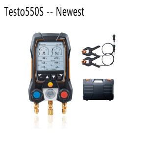 Testo 550S 549 디지털 매니폴드 게이지 2 Hvac 에어컨 압력계 온도 테스터 밸브 도구 키트 용 시스템